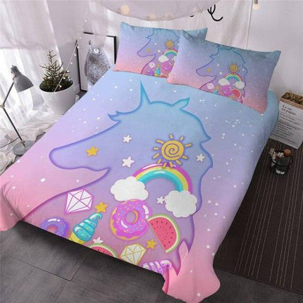 Ice Cream Unicorn Bed Set