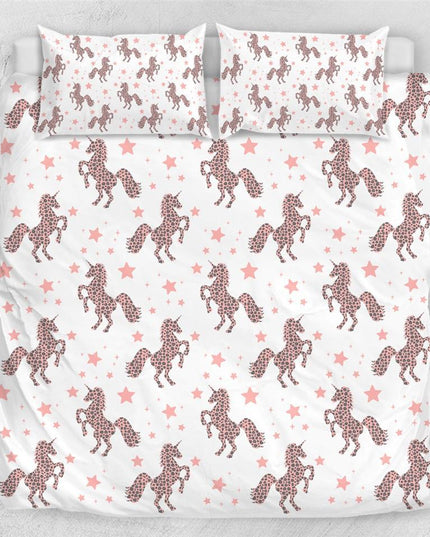 Patterned Unicorn Bed Set