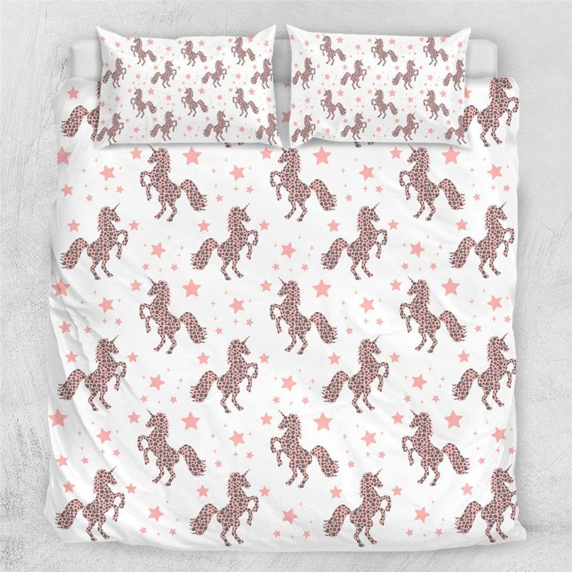 Patterned Unicorn Bed Set