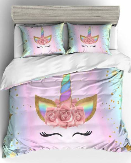 Kawaii Charm Unicorn Bed Set