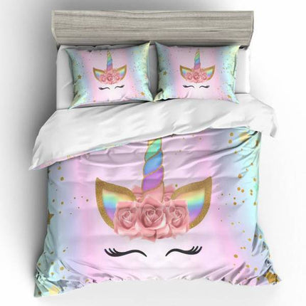 Kawaii Charm Unicorn Bed Set
