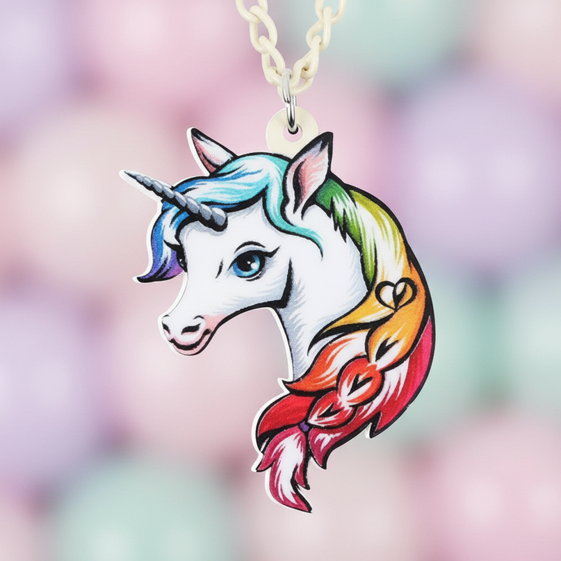 fabulous unicorn necklace - detail