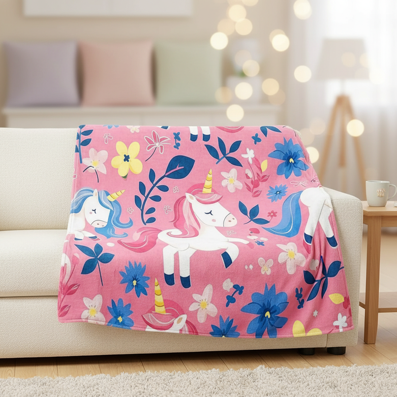 fairy unicorn throw blanket - lifestyle
