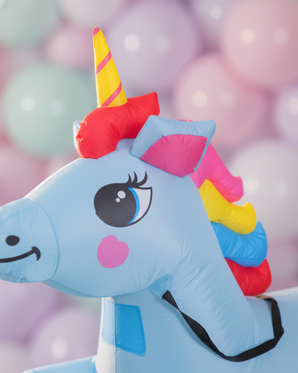 family set inflatable costume unicorn - detail