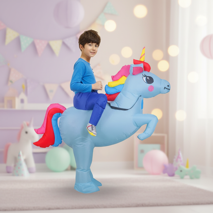 family set inflatable costume unicorn - lifestyle