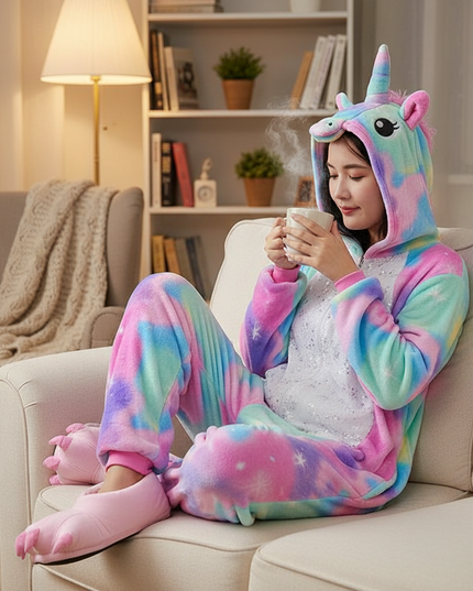 family unicorn onesies - lifestyle