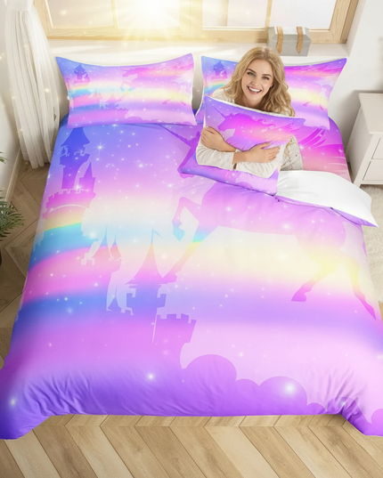 fantasy unicorn bedding - in-use