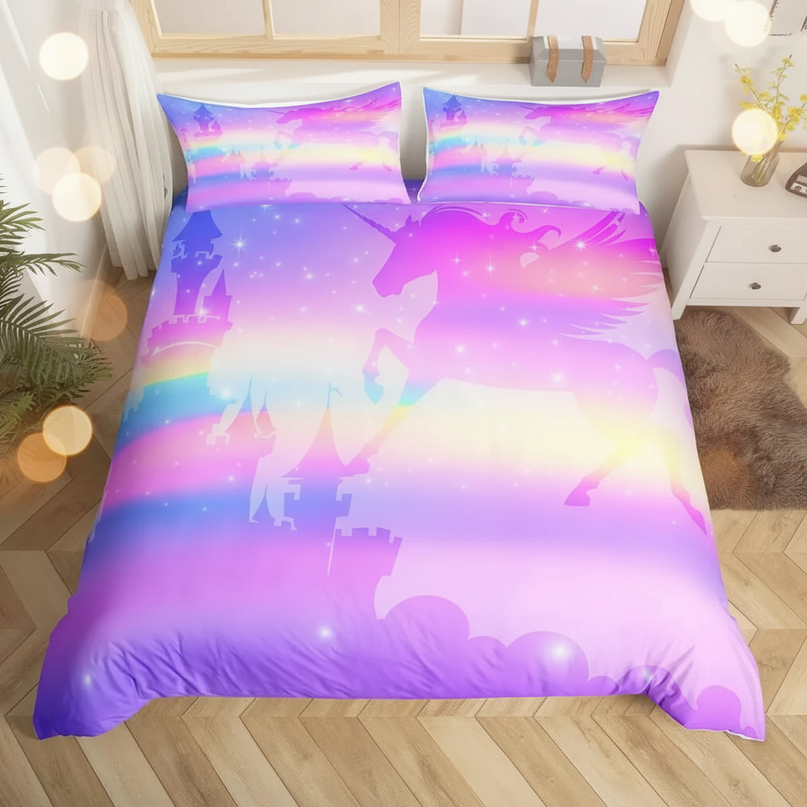 fantasy unicorn bedding - lifestyle