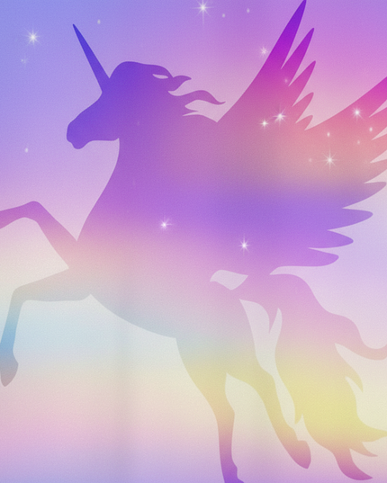 fantasy unicorn curtains - detail