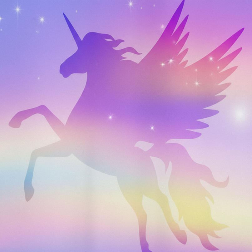 fantasy unicorn curtains - detail