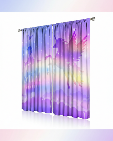 fantasy unicorn curtains - white-bg