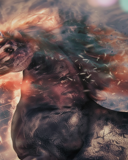 fire unicorn bedding - detail