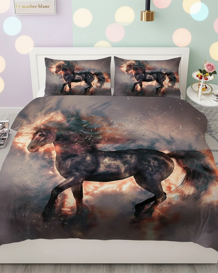 fire unicorn bedding - lifestyle