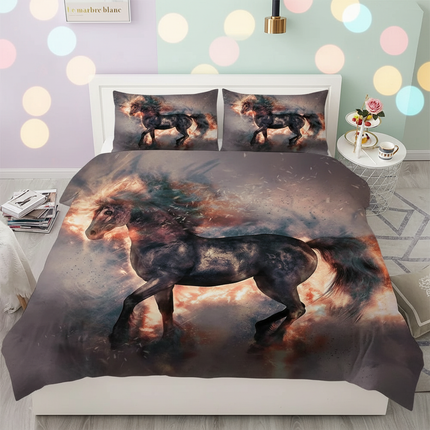 fire unicorn bedding - lifestyle