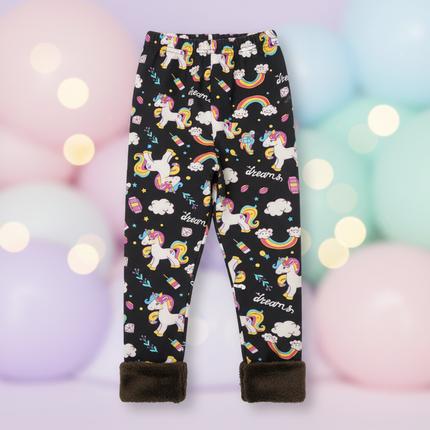 fleece lined unicorn leggings - lifestyle
