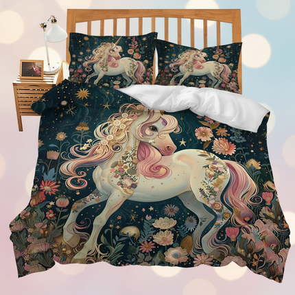 floral unicorn bedding - lifestyle
