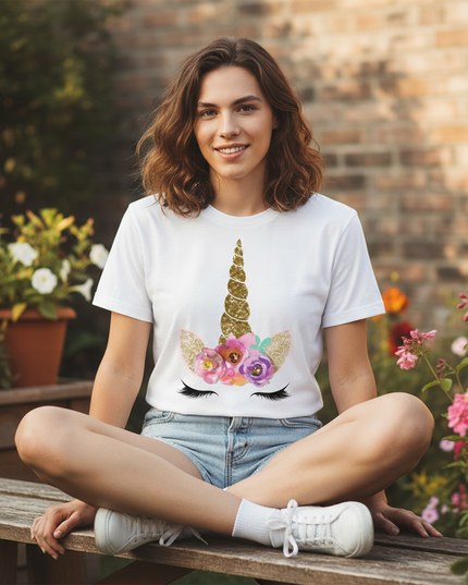 floral unicorn shirt - lifestyle