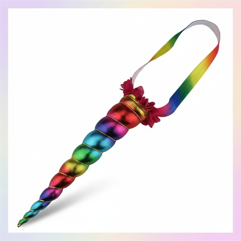 flower unicorn headband - white-bg