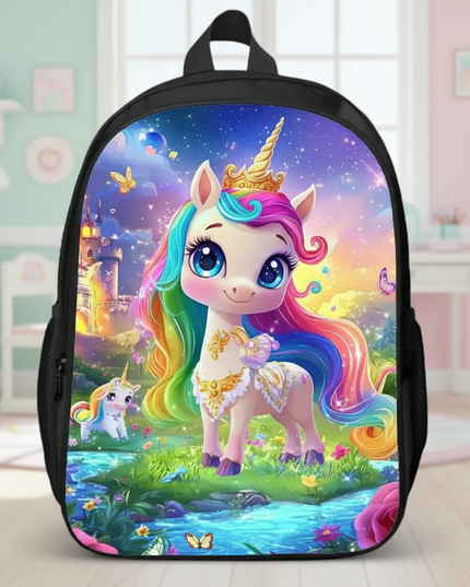 fluffy unicorn backpack - lifestyle