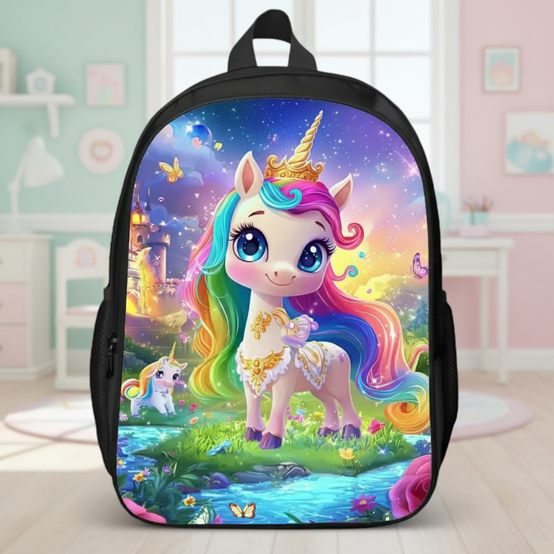 fluffy unicorn backpack - lifestyle