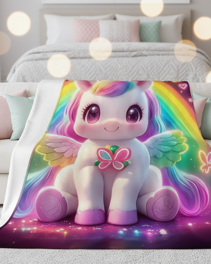 fluffy unicorn blanket - lifestyle