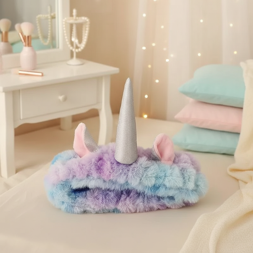 fluffy unicorn ears headband - lifestyle
