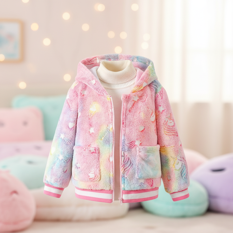 fluffy unicorn jacket - lifestyle