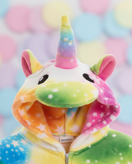 fluffy unicorn onesie - detail
