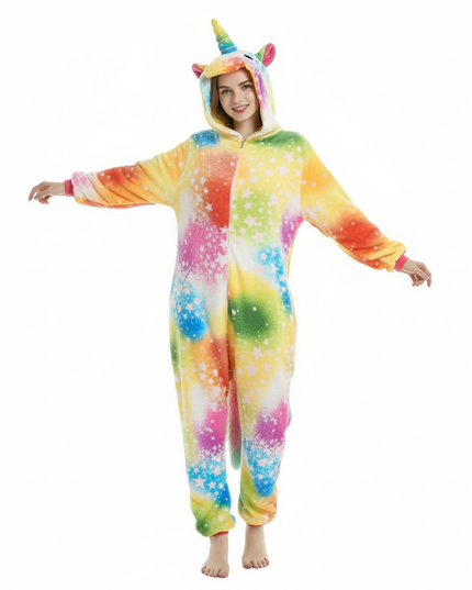 fluffy unicorn onesie - white-bg