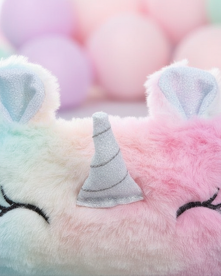 fluffy unicorn pencil case - detail