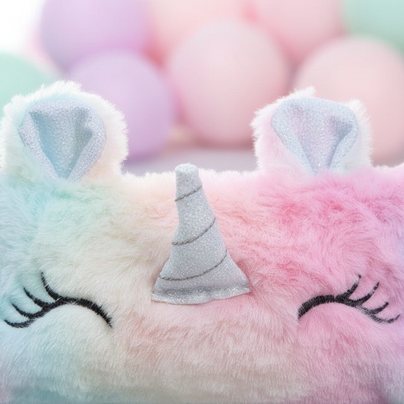 fluffy unicorn pencil case - detail