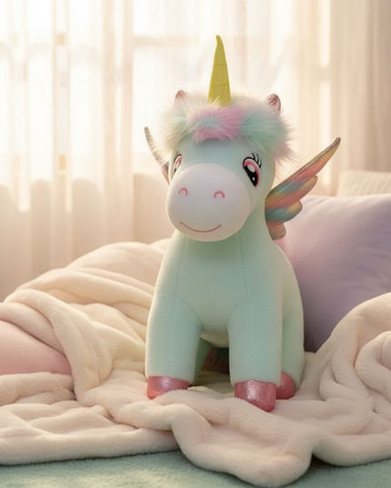 fluffy unicorn plush - lifestyle