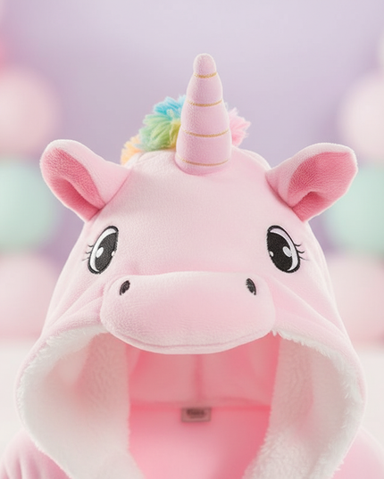 fluffy unicorn robe - detail