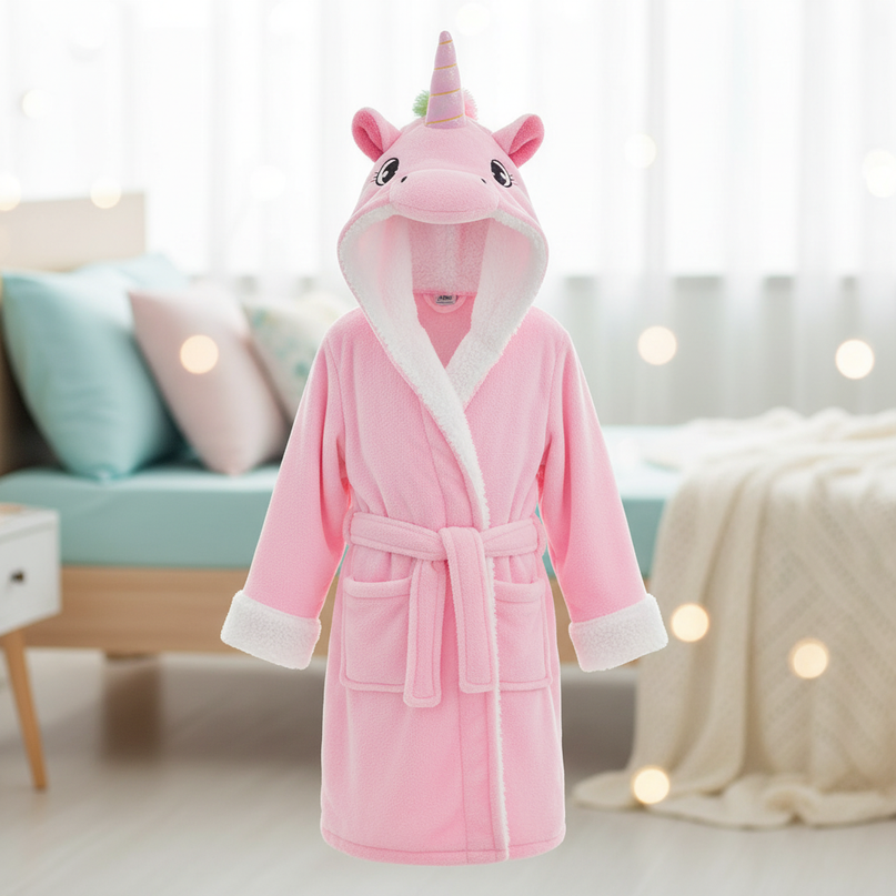 fluffy unicorn robe - lifestyle