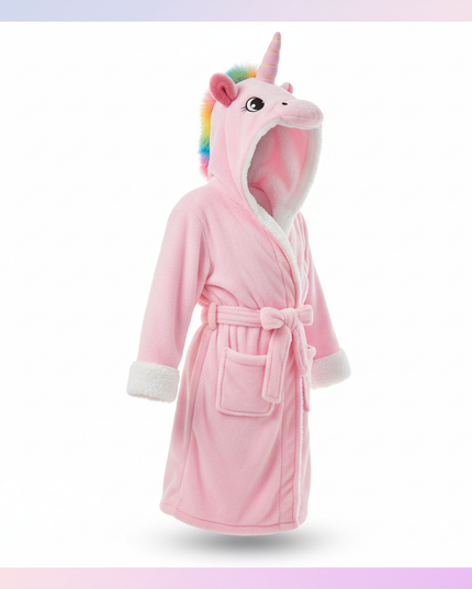fluffy unicorn robe - white-bg