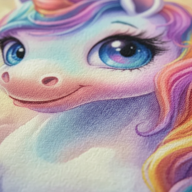 fluffy unicorn rug - detail