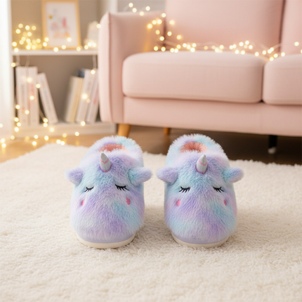 fluffy unicorn ugg slippers - lifestyle