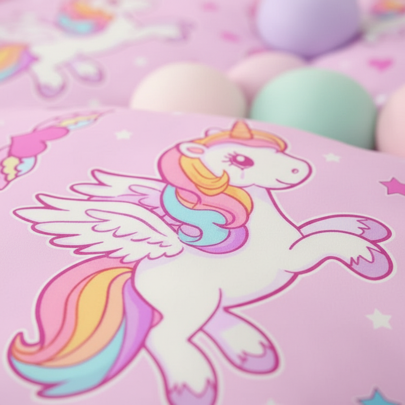 flying pegasus heart unicorn bedding - detail