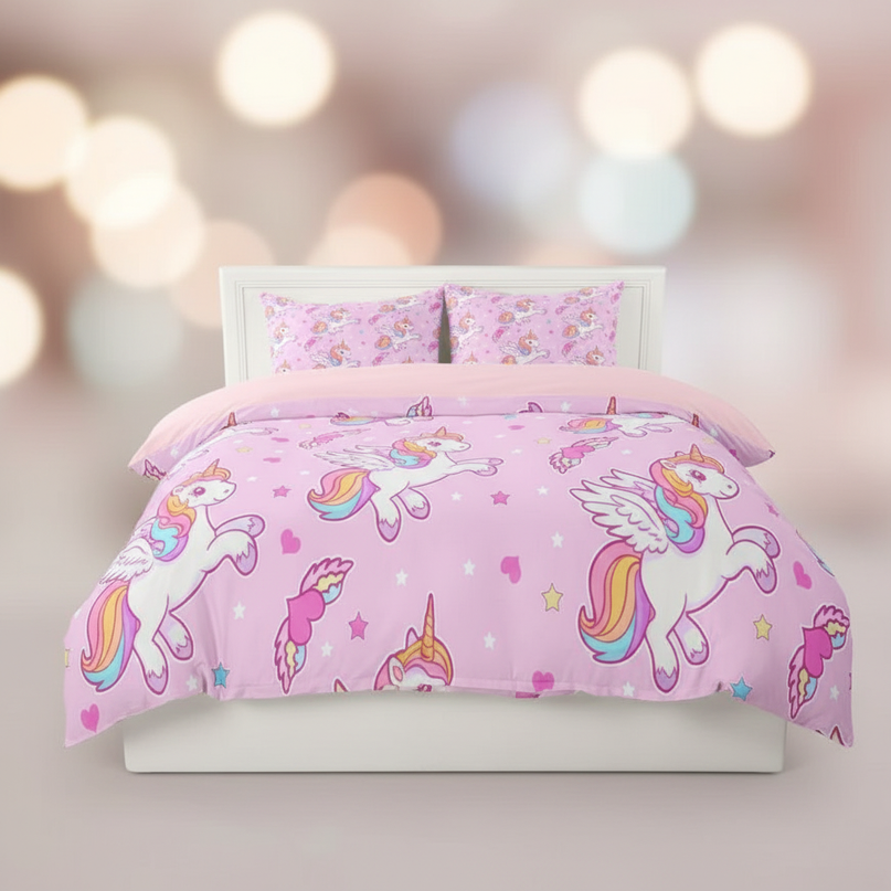 flying pegasus heart unicorn bedding - lifestyle
