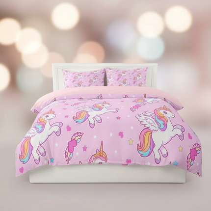 flying pegasus heart unicorn bedding - lifestyle