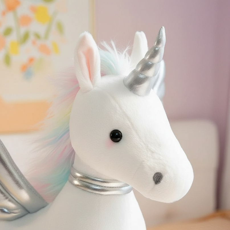 flying unicorn stuffed animal - detail