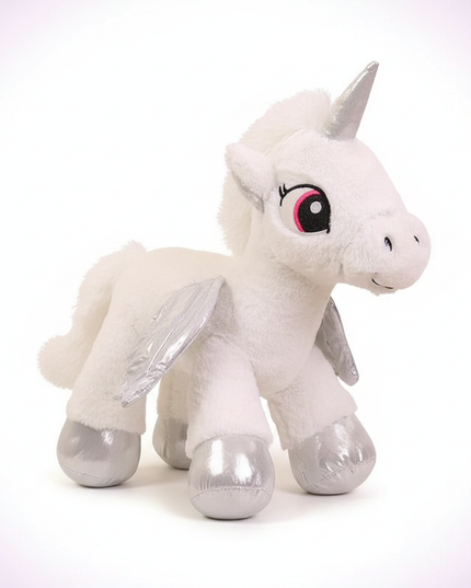 flying winged unicorn plush - white-bg