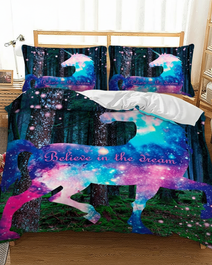 forest dream galaxy unicorn bedding - lifestyle