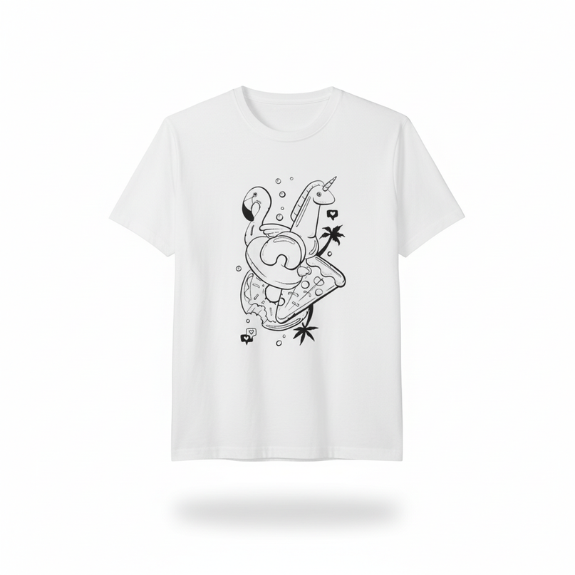 forest green unicorn shirt - white-bg
