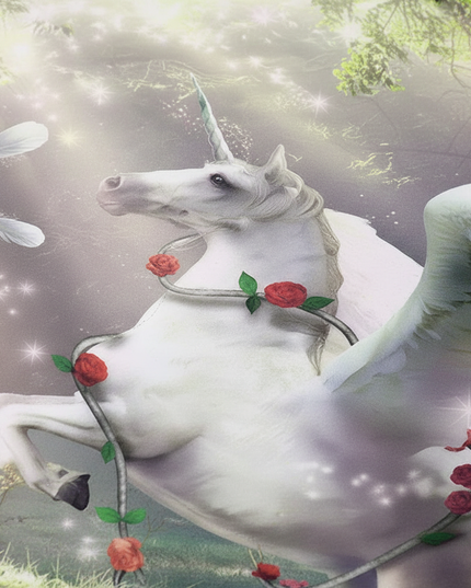 forest pegasus bedding - detail