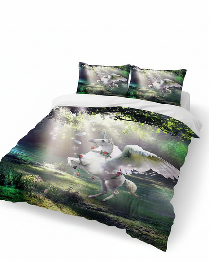 forest pegasus bedding - white-bg