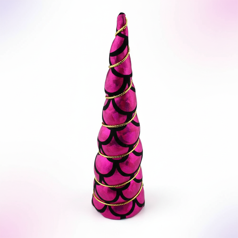 fuchsia mermaid unicorn horn - white-bg