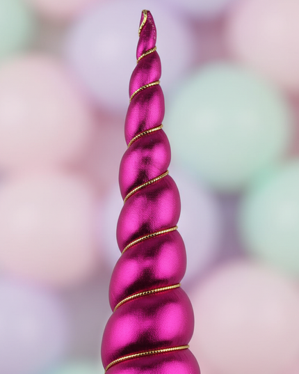 fuchsia unicorn horn cosplay prop - detail