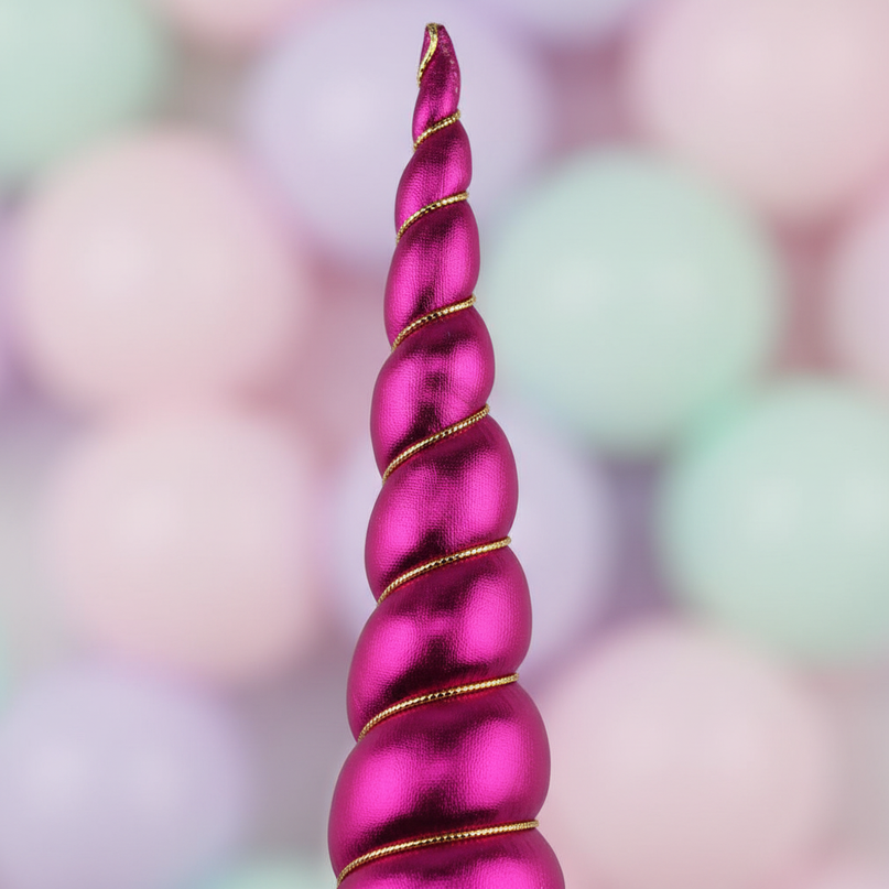 fuchsia unicorn horn cosplay prop - detail