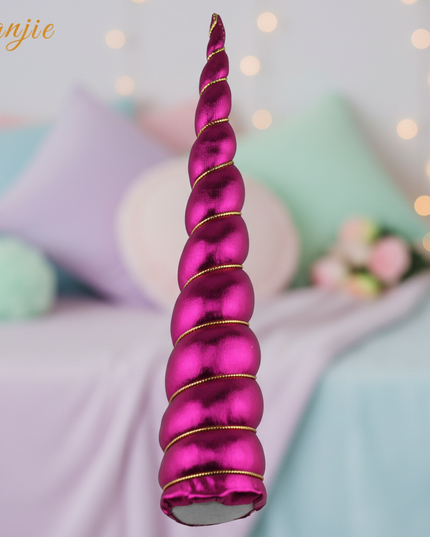 fuchsia unicorn horn cosplay prop - lifestyle